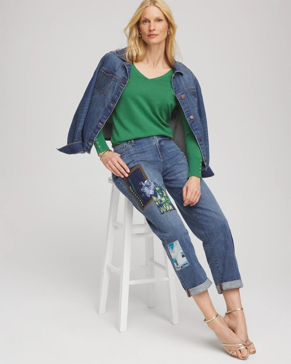 Chico's Ella V-Neck Pullover Sweater