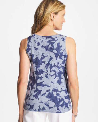 Chico's Ella Floral Scoopneck Tank