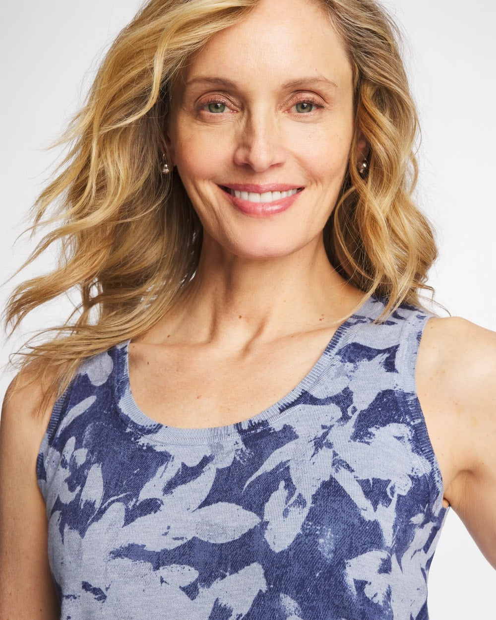 Chico's Ella Floral Scoopneck Tank