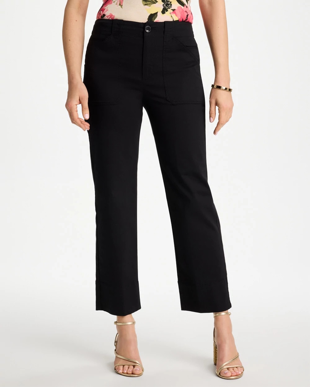 Chico's High Hem Straight Crop Pants