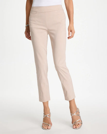 Chico's Brigitte™ Slim Twill Stripe Neutral Crop