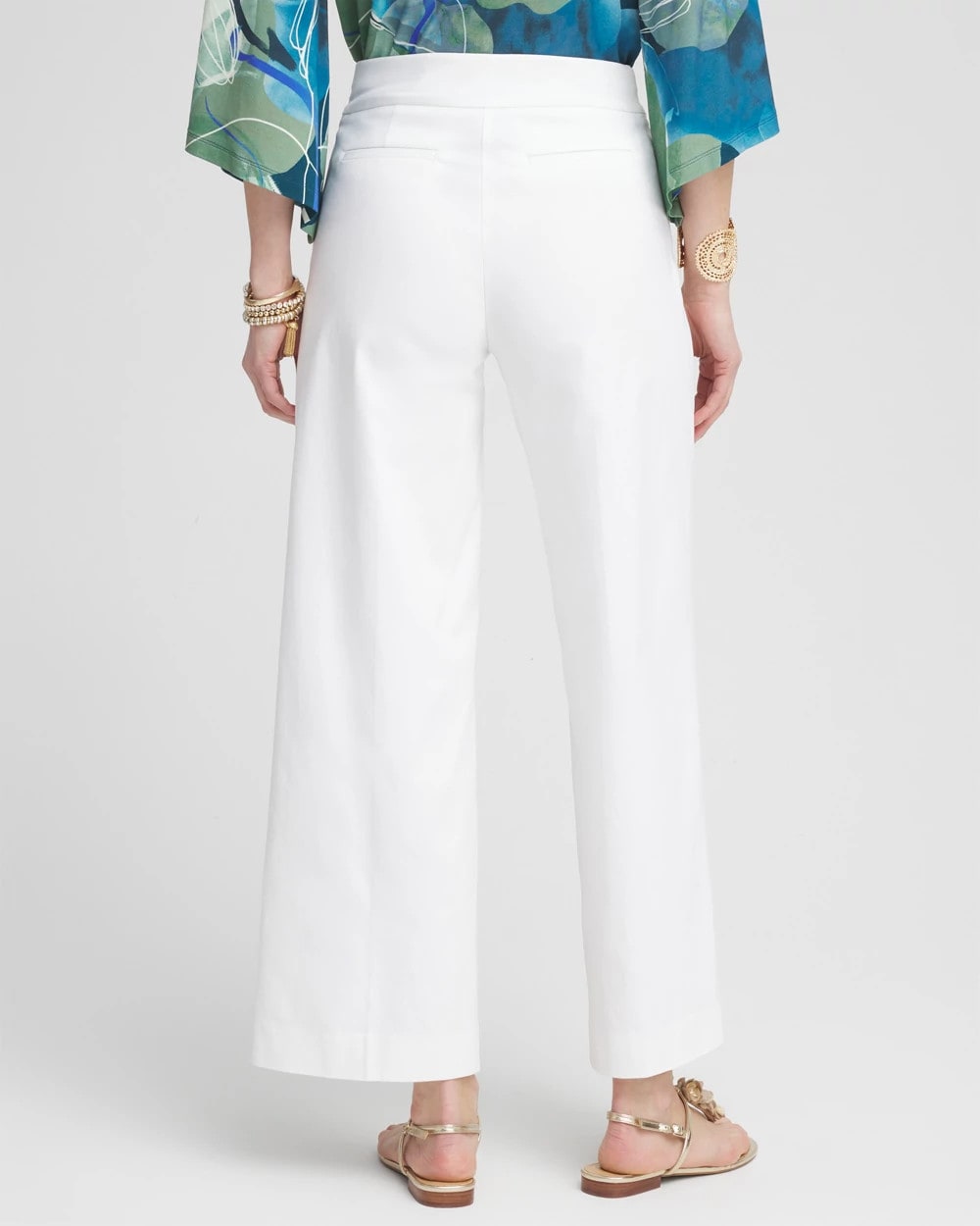 Chico's Petite Brigitte Wide Leg Cropped Pants