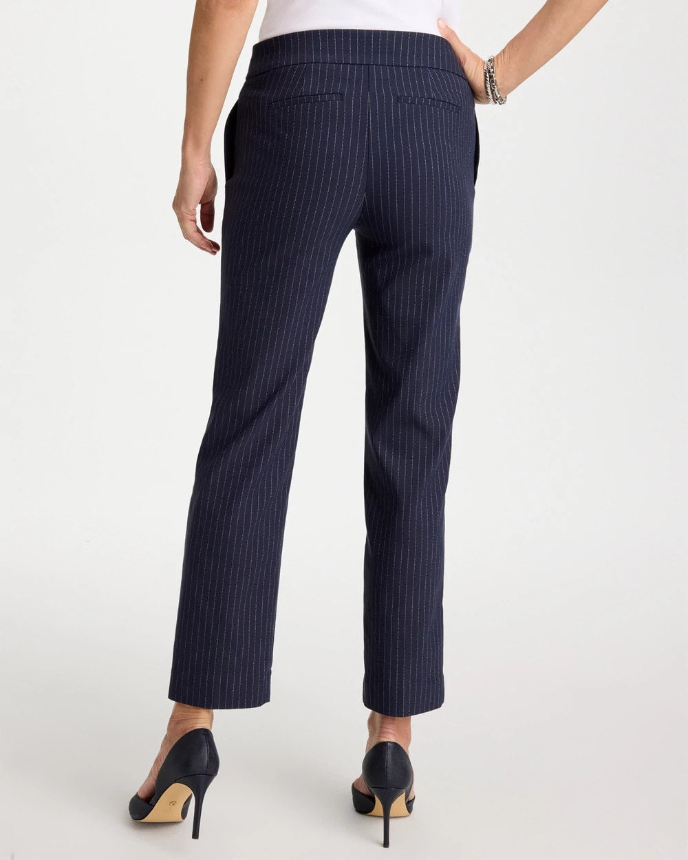 Chico's Brigitte™ Straight Pinstripe Cropped Pants