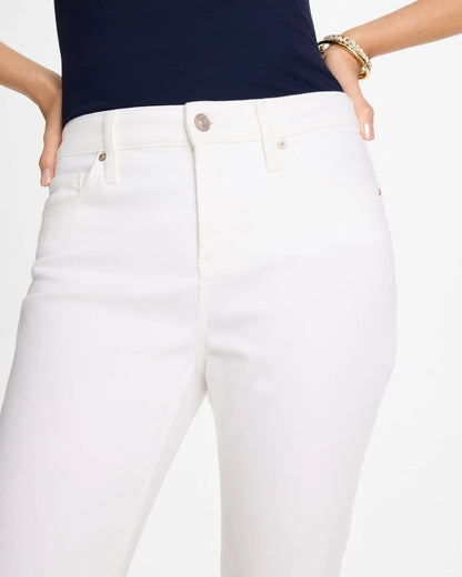 Chico's No-Stain Girlfriend Frayed Ankle Jeans
