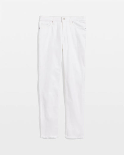 Chico's No-Stain Girlfriend Frayed Ankle Jeans