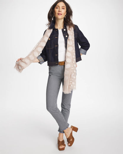 Chico's Pinnacle Stripe Girlfriend Ankle Jeans