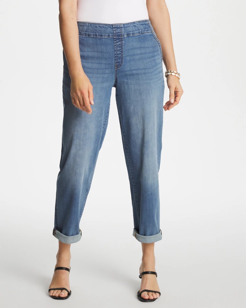 Chico's Pull-On Boyfriend Cropped Jeans