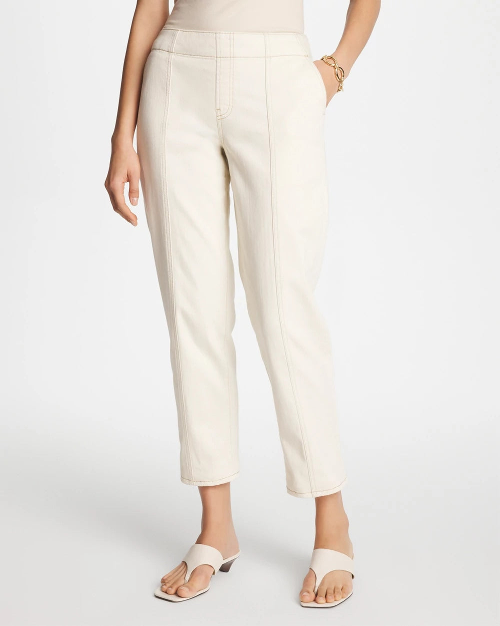 Chico's Pull-On Boyfriend Utility Cropped Jeans