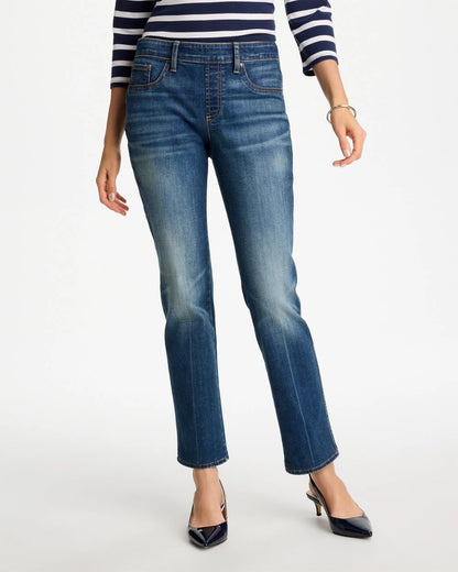 Chico's Pull-On Straight Jeans