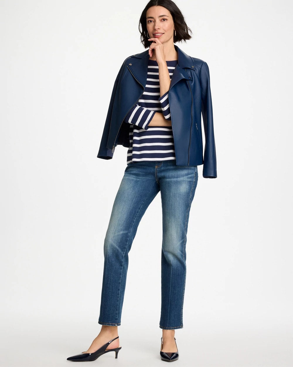 Chico's Pull-On Straight Jeans