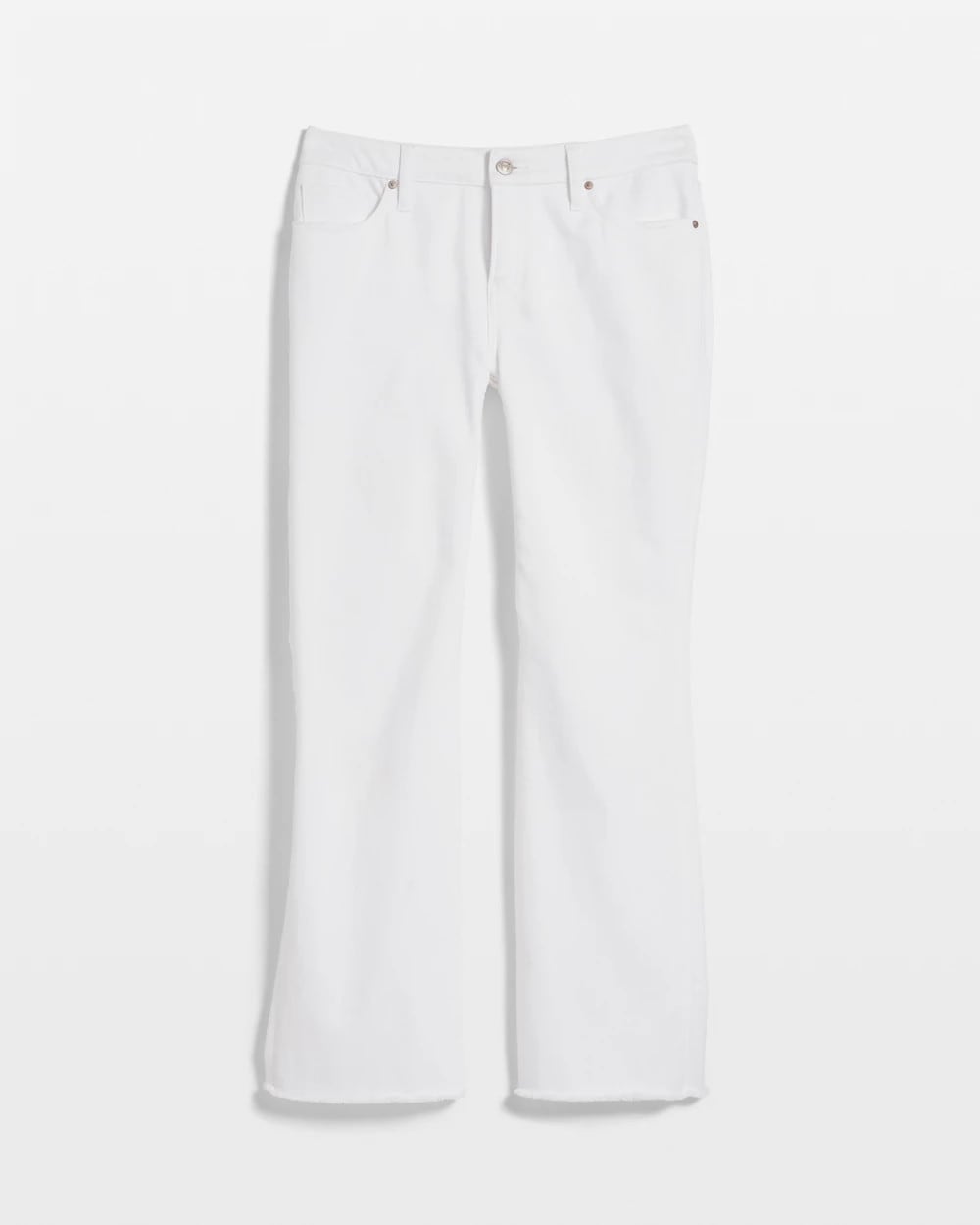 Chico's Petite No Stain Girlfriend Fray Hem Kick Flares