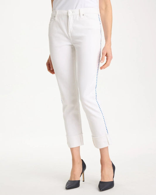 Chico's Girlfriend Roll Cuff Crop Jeans
