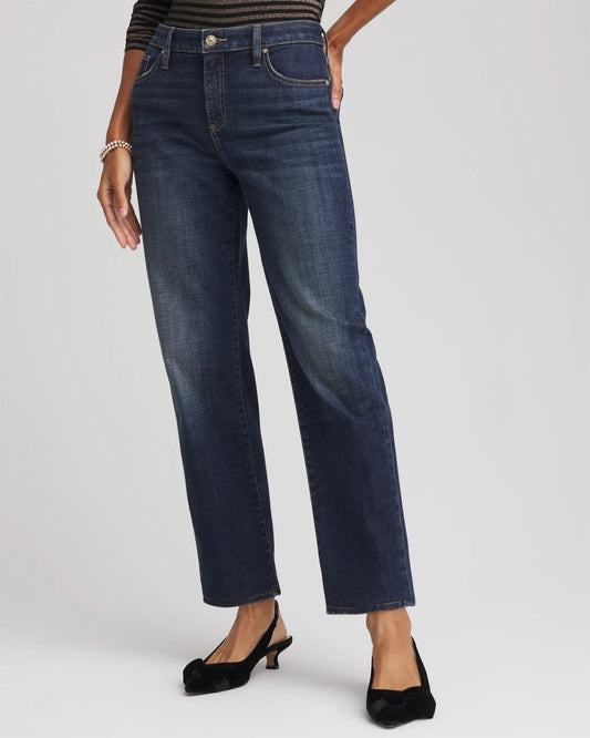 Chico's Girlfriend Straight Ankle Jeans