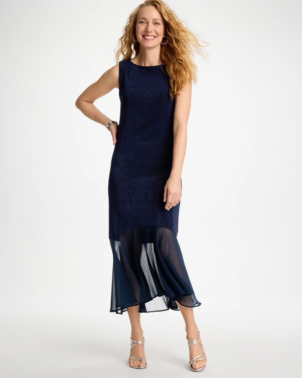 Chico's Travelers™ Chiffon Hem Dress