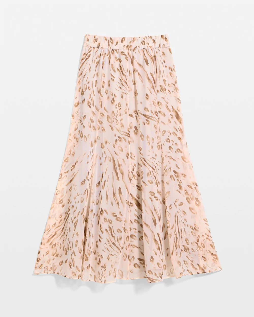 Chico's Cheetah Pull-On Godet Skirt