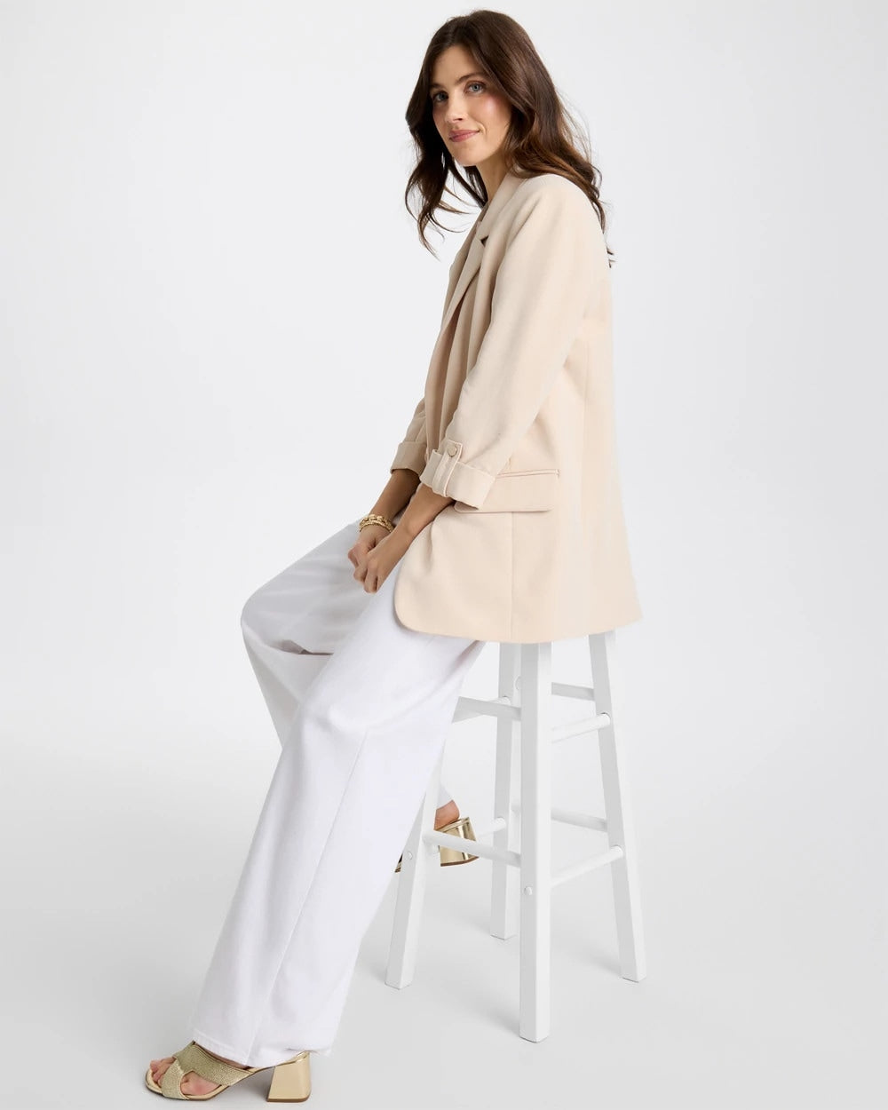 Chico's Boyfriend Crepe Blazer