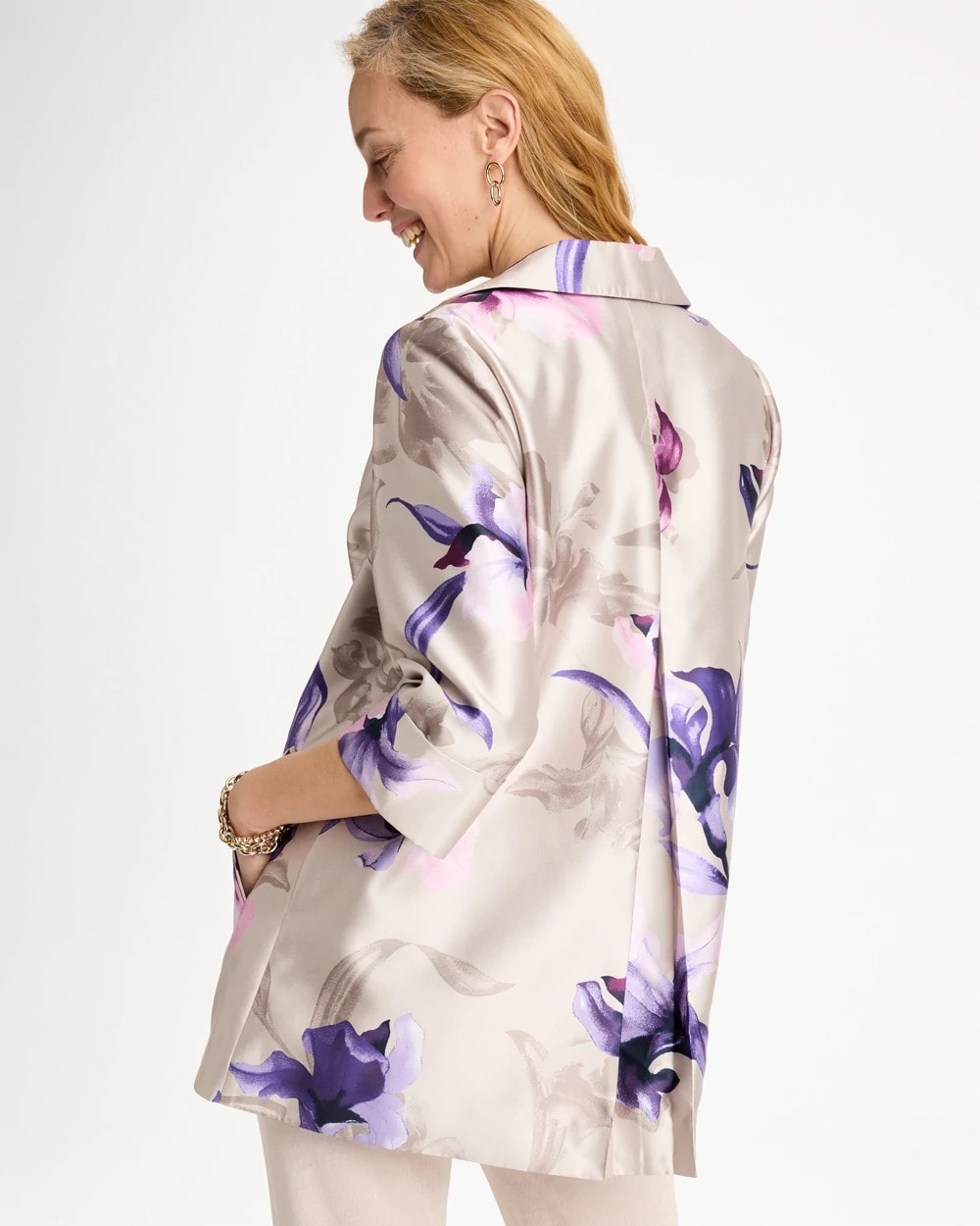 Chico's Travelers™ Collection Iris Collared Long Jacket