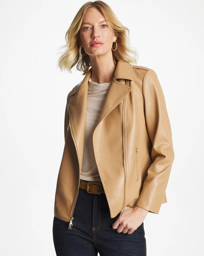 Chico's Faux Leather Moto Jacket