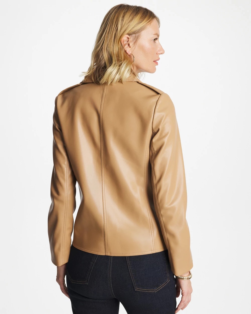 Chico's Faux Leather Moto Jacket