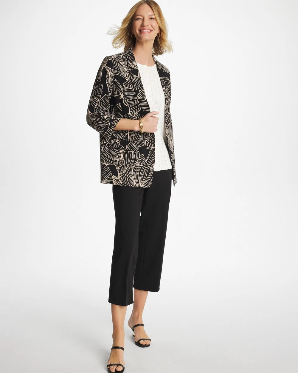 Chico's Ginkgo Crepe Blazer