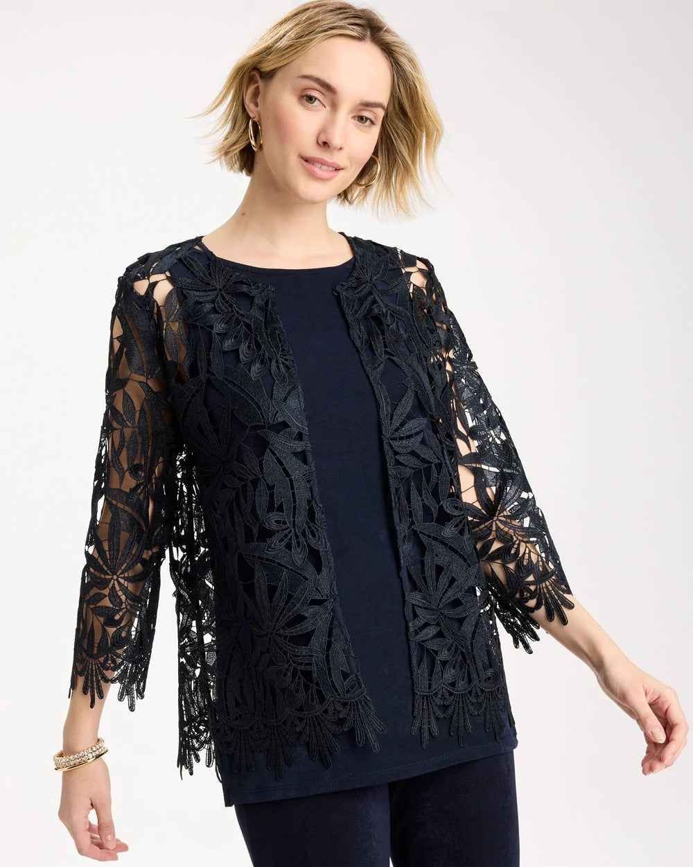 Chico's Travelers™ Galloon Lace Jacket
