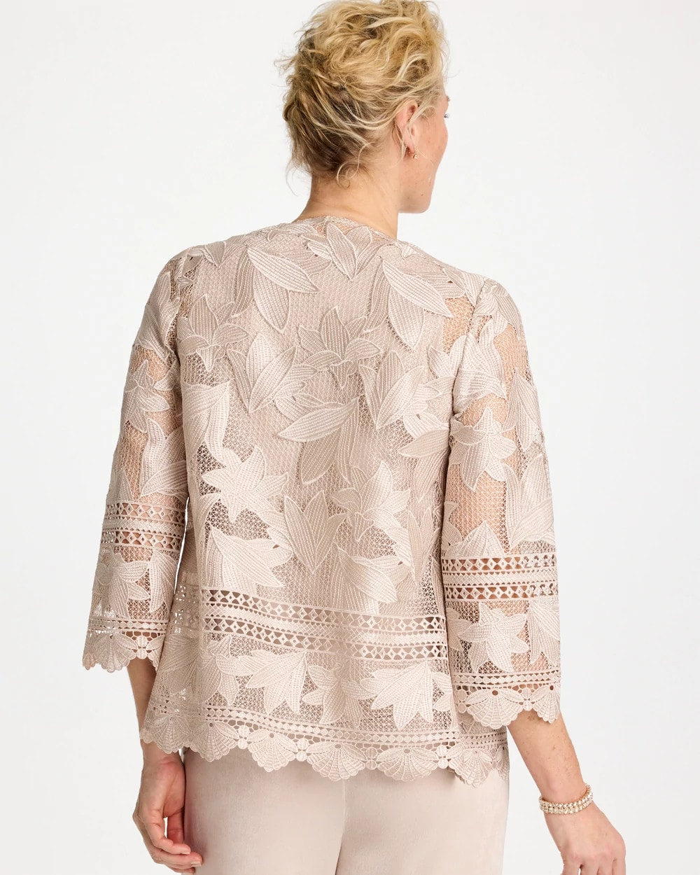 Chico's Travelers™ Collection Scallop Lace Jacket