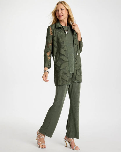 Chico's Travelers™ Collection Applique Embroidered Jacket