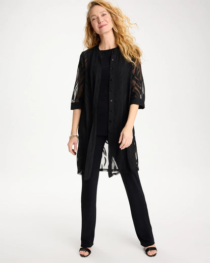 Chico's Travelers™ Collection Sheer Jacquard Topper
