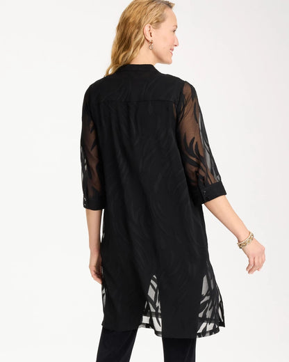 Chico's Travelers™ Collection Sheer Jacquard Topper