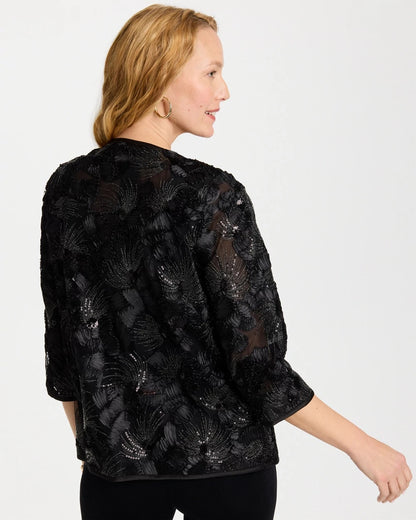 Chico's Travelers™ Collection Sequin Mesh Soutache Jacket