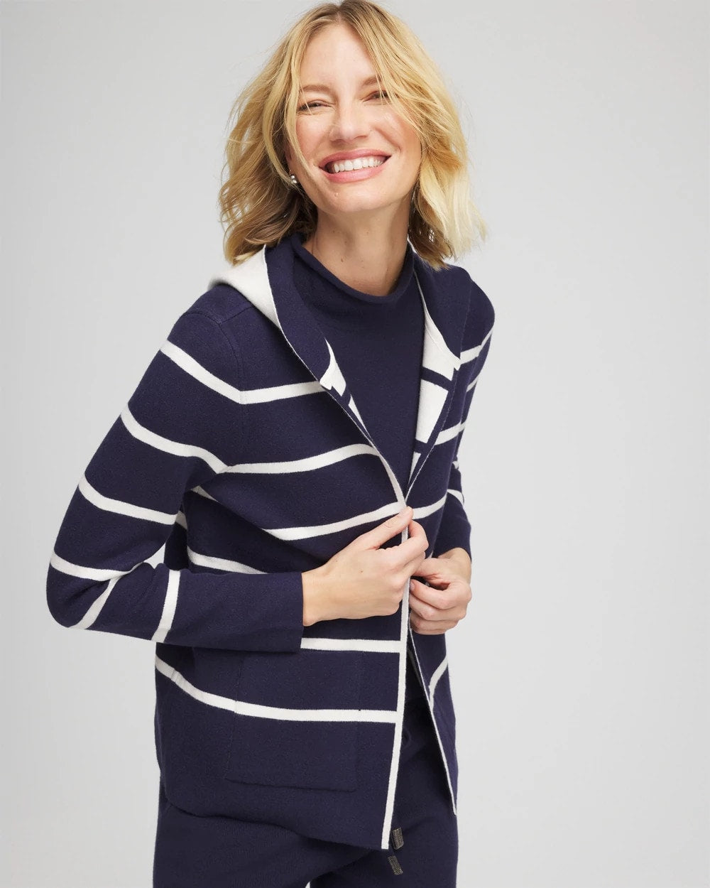 Chico's Zenergy® Luxe Reversible Stripe Cardigan