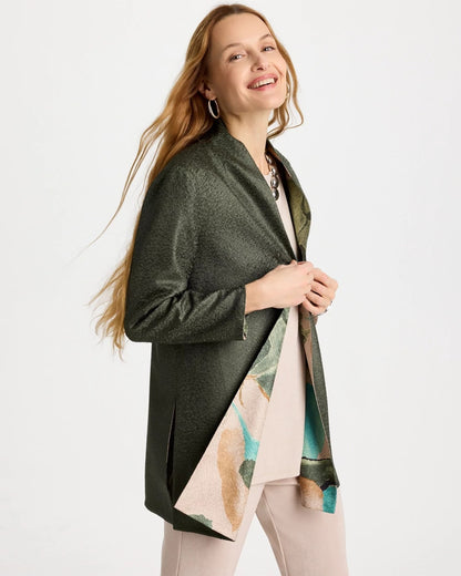 Chico's Travelers™ Soft Bloom Reversible Crushed Jacket
