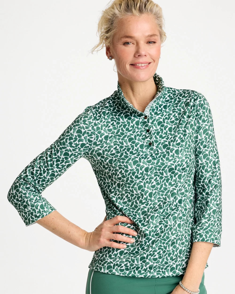 Chico's Zenergy® UPF Paint Snap Mockneck