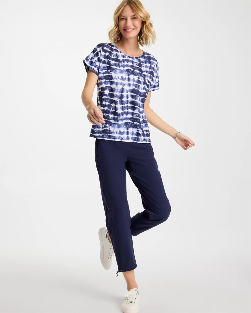 Chico's Zenergy® Tie-Dye Scoop-Neck Tee