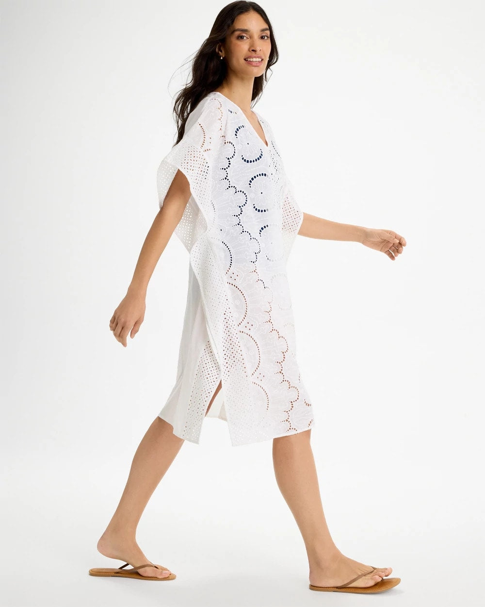 Chico's Woven Long Swim Cover-Up