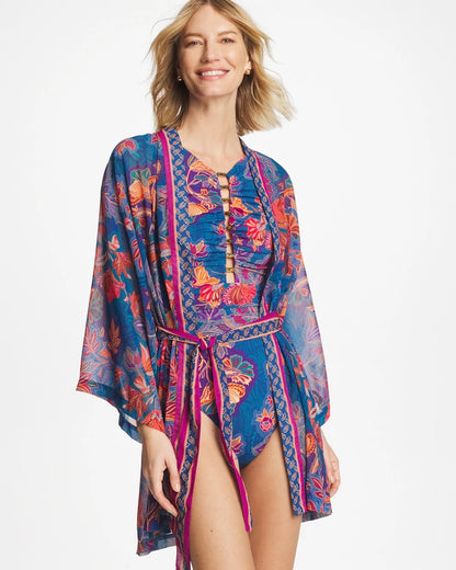 Chico's Miraclesuit® Decoupage Kimono