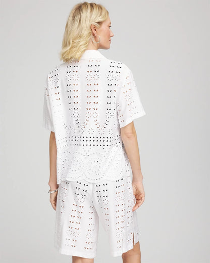 Chico's Swimsuit Cover-Up Short and Shirt Set