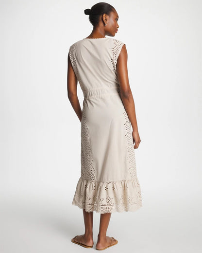 Chico's Woven Eyelet Swim Cover-Up Dress