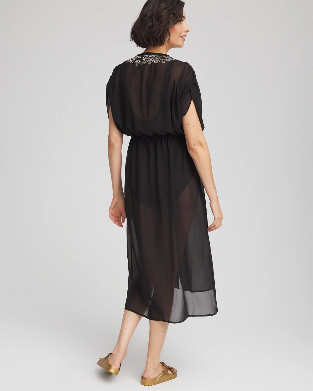 Chico's Miraclesuit® Beach Embroidered Long Kimono
