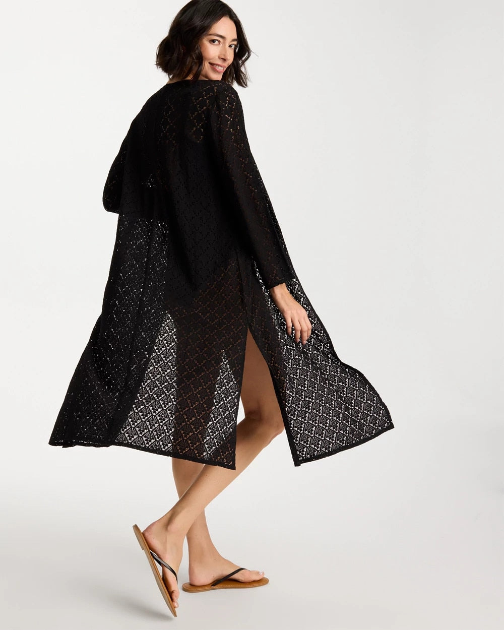 Chico's Long Knit Swim Cover-Up