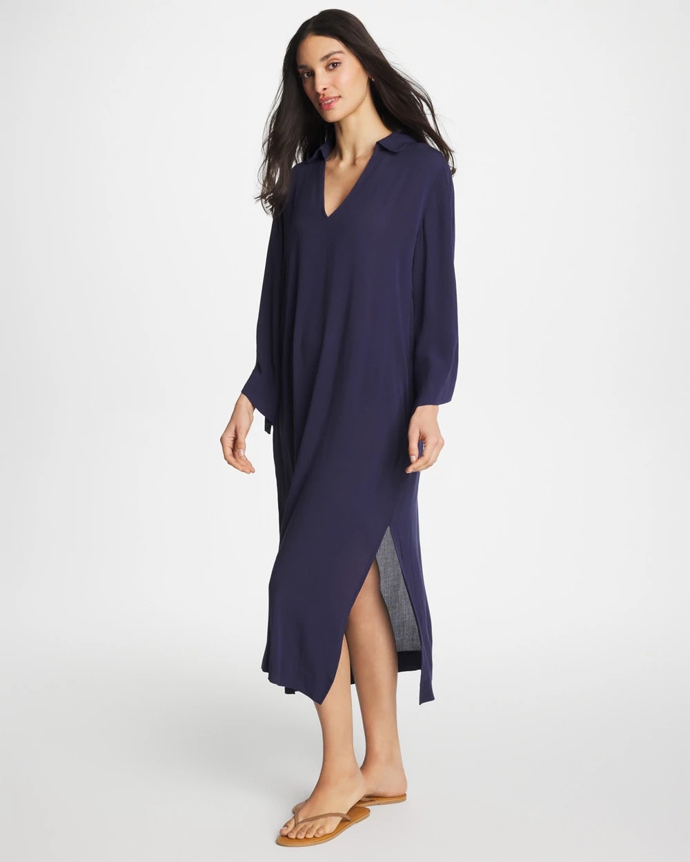 Chico's Woven Collar Swim Cover-Up