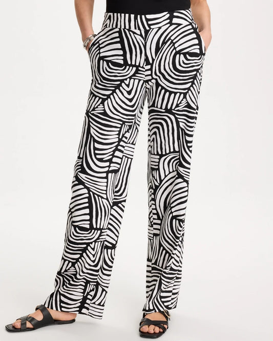 Chico's Geo Pull-On Wide-Leg Linen Pants