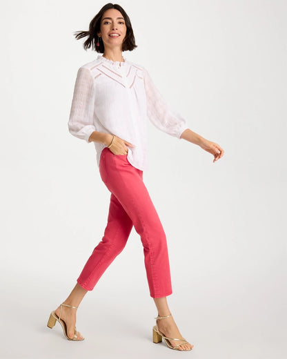 Chico's Girlfriend Roll Cuff Crop Jeans