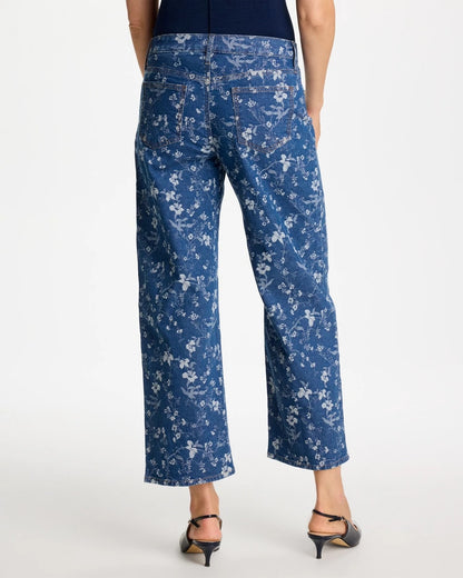 Chico's Girlfriend Wide Floral Crop Jean
