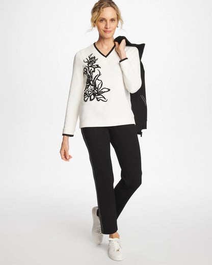 Chico's Zenergy® Double-Knit Applique Top