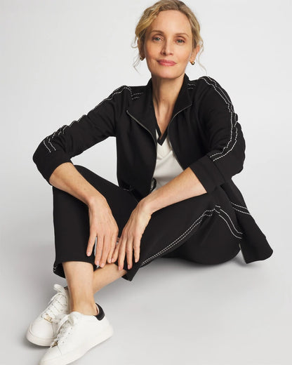 Chico's Zenergy® Double-Knit Pick Stitch Ankle Pants