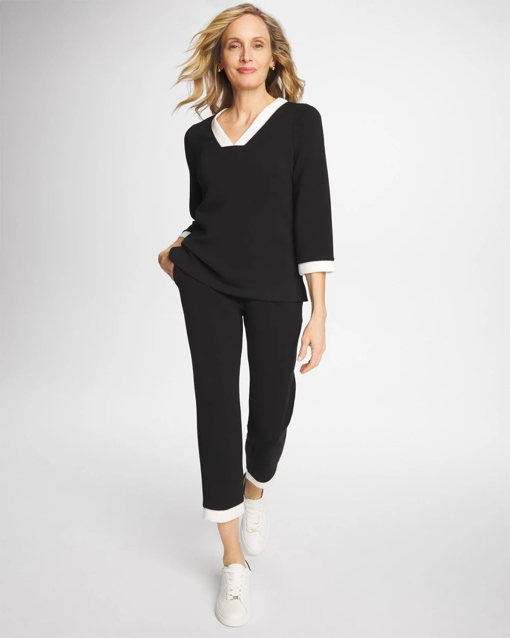 Chico's Zenergy® Soft Caviar Bead Contrast Pants