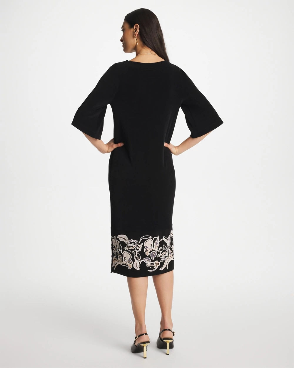 Chico's Travelers™ Border Kimono Sleeve Dress