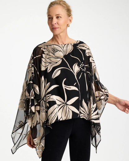 Chico's Travelers™ Burnout Floral Chiffon Top