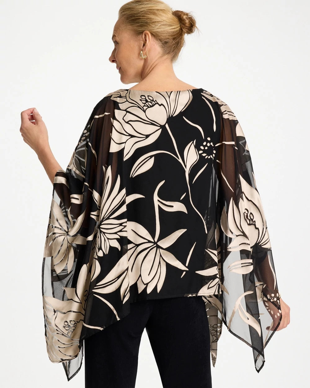 Chico's Travelers™ Burnout Floral Chiffon Top